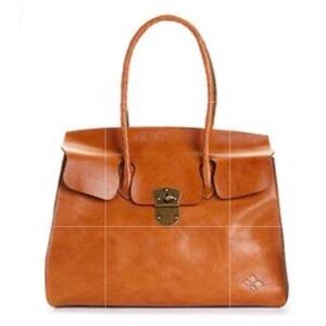 Patricia Nash Vienna Satchel Leather Tote Shoulder
Bag Handbag in Cognac